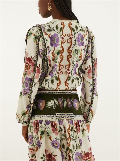 Rococo Shirt FARM RIO | 344234ROCOCOFLOWERSCREAM26091